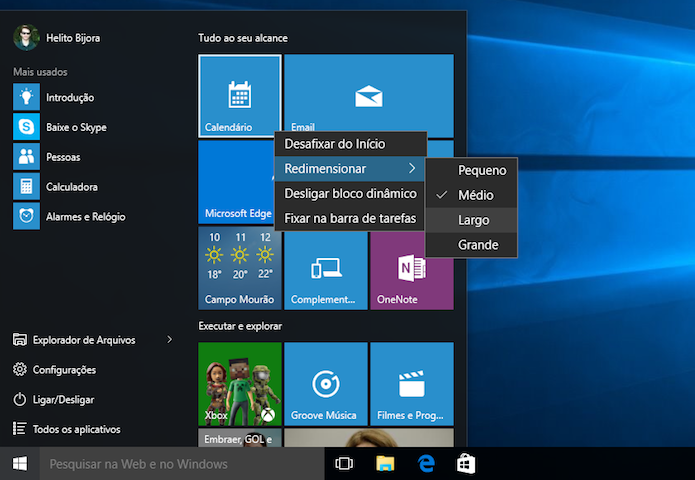  Como traduzir a skin do menu iniciar do Windows 10 para Português