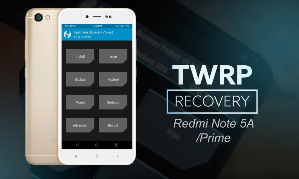  Como Instalar Custom Recovery TWRP no Redmi Note 5A / Prime